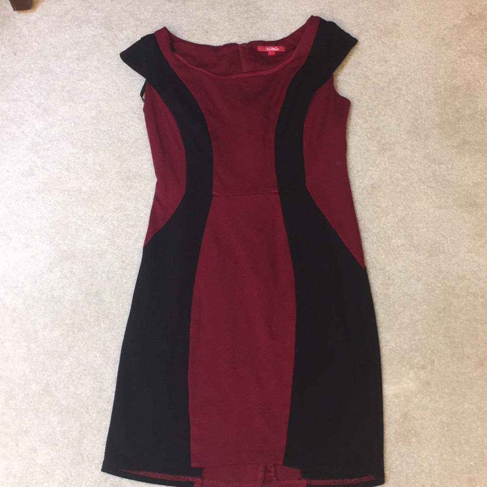 XOXO maroon/black dress.